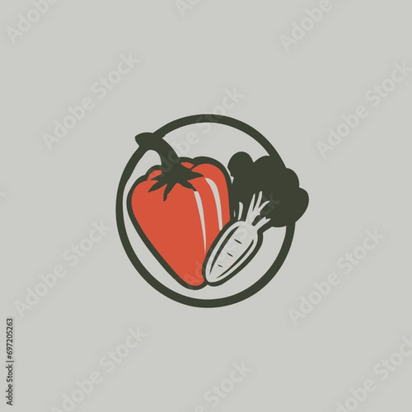 Obraz Vegetables Logo EPS Format Very Cool Design