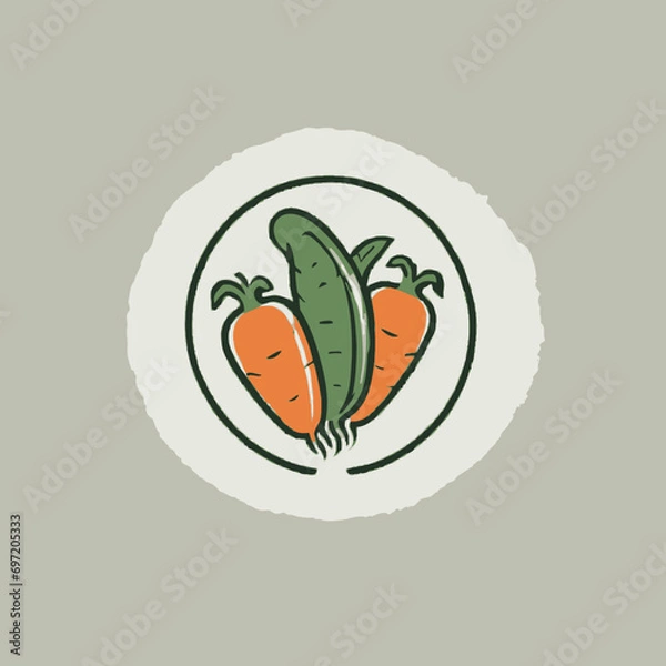 Obraz Vegetables Logo EPS Format Very Cool Design