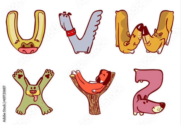 Obraz dogs alphabet