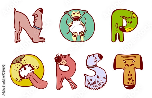 Obraz dogs alphabet