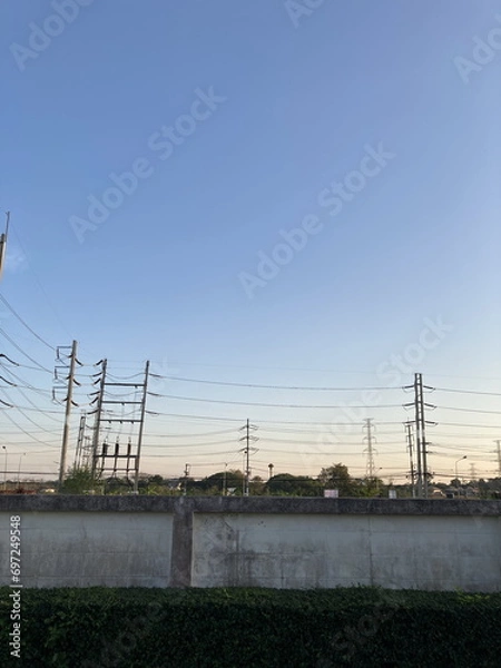 Obraz power lines and power line