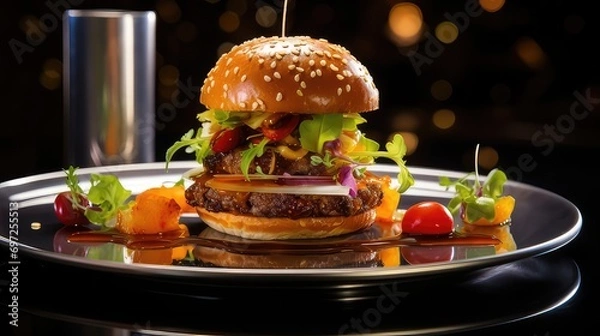 Obraz hamburger on a plate