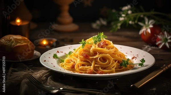 Obraz pasta with tomato sauce
