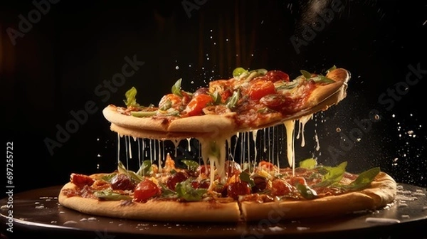 Obraz pizza with vegetables