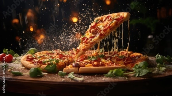 Fototapeta delicious pizza