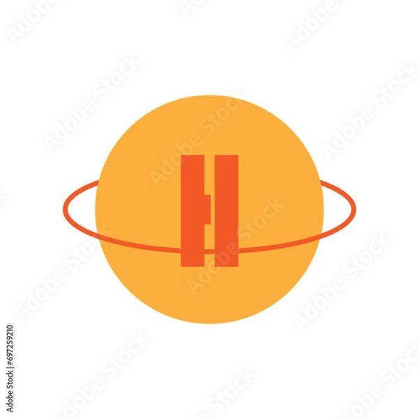 Fototapeta Initial Letter Logo H Template Vector Design