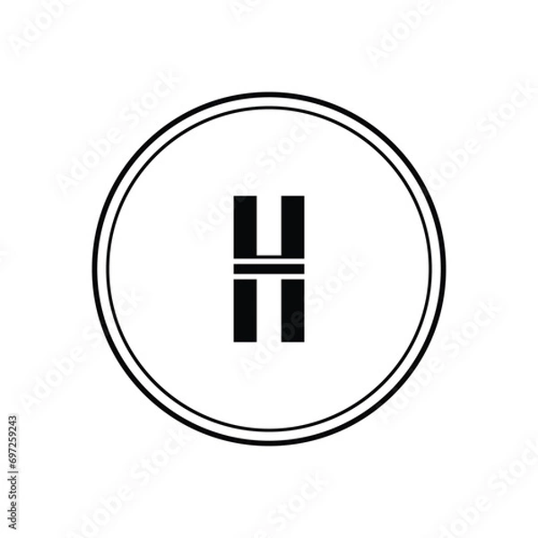 Fototapeta Initial Letter Logo H Template Vector Design
