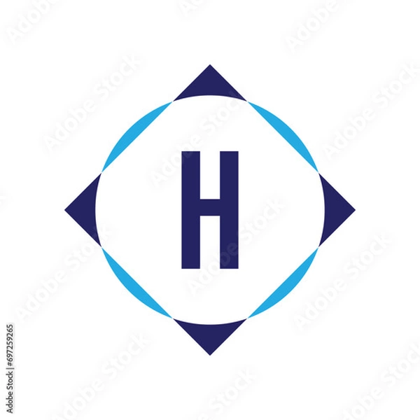 Fototapeta Initial Letter Logo H Template Vector Design