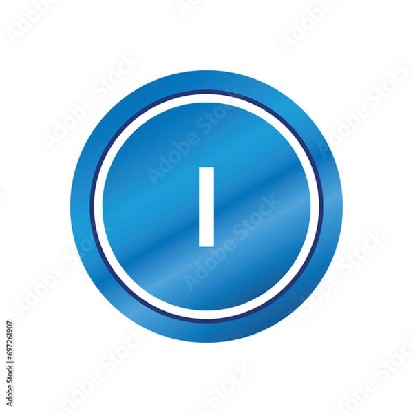 Fototapeta Initial Letter Logo I Template Vector Design