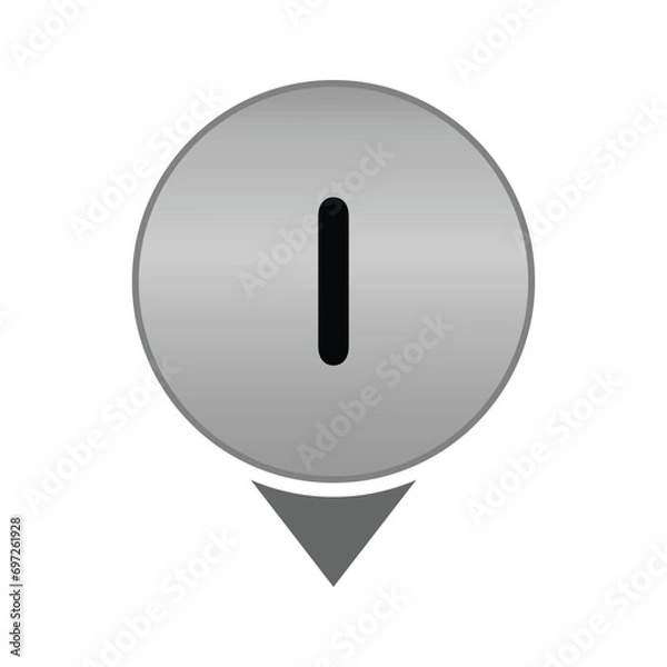 Fototapeta Initial Letter Logo I Template Vector Design