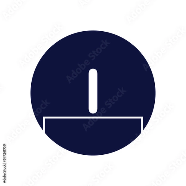 Fototapeta Initial Letter Logo I Template Vector Design