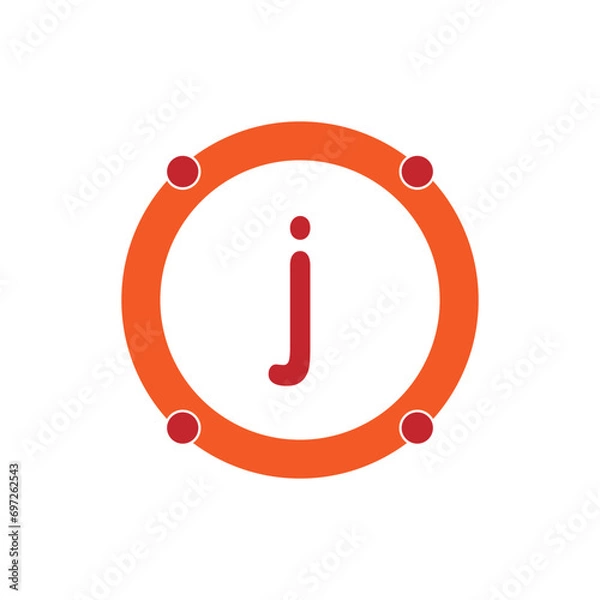 Fototapeta Initial Letter Logo J Template Vector Design