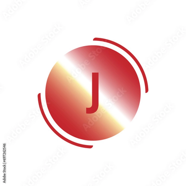 Fototapeta Initial Letter Logo J Template Vector Design
