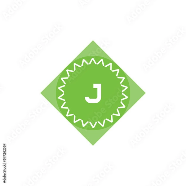 Fototapeta Initial Letter Logo J Template Vector Design