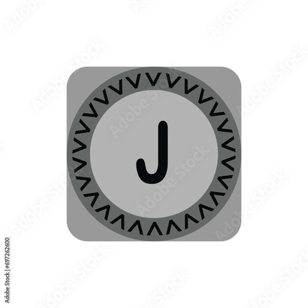 Fototapeta Initial Letter Logo J Template Vector Design