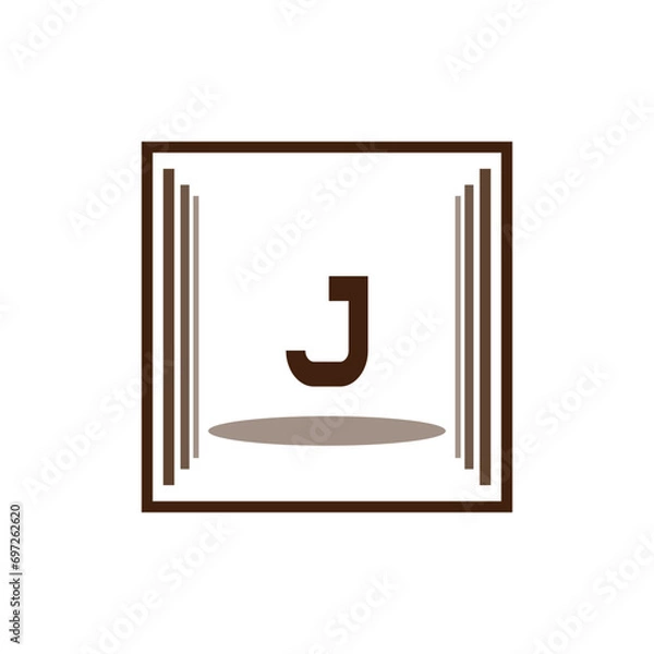 Fototapeta Initial Letter Logo J Template Vector Design