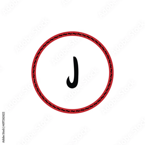 Fototapeta Initial Letter Logo J Template Vector Design