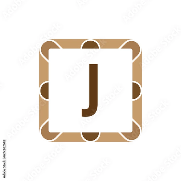 Fototapeta Initial Letter Logo J Template Vector Design