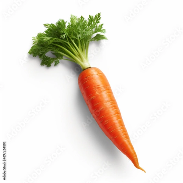 Fototapeta   carrot on white background ai technology
