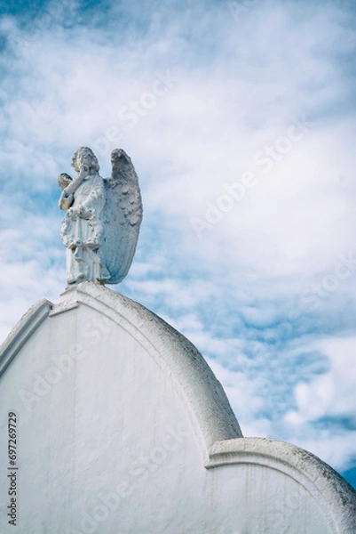 Obraz Angel on a white wall