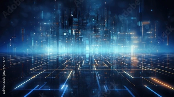 Obraz Tech Evolution Unveiled: Abstract Background for Business Development