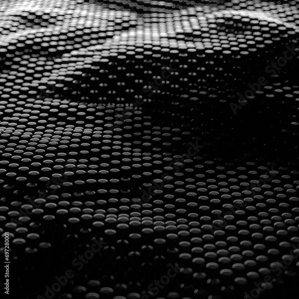 Obraz Digital technology background. Dynamic wave particles. Abstract background 3d rendering.	
