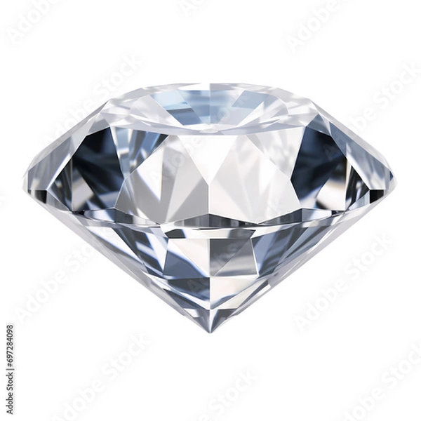 Fototapeta Shining diamond isolated on transparent background