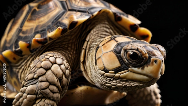 Fototapeta reptiles on blac kbackground