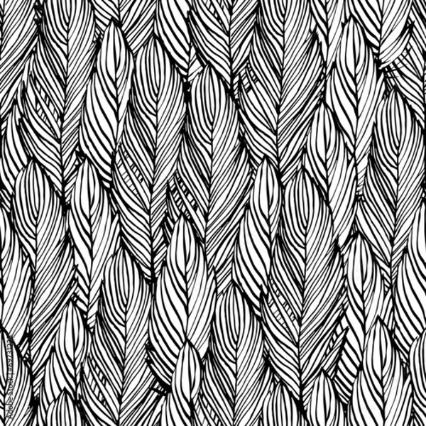 Obraz Outline feather seamless pattern