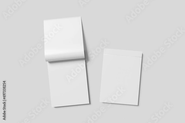 Obraz Blank Notepad A6 Open Mockup
