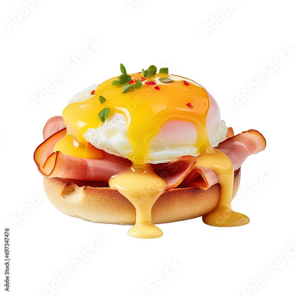 Obraz Egg benedict on transparent background