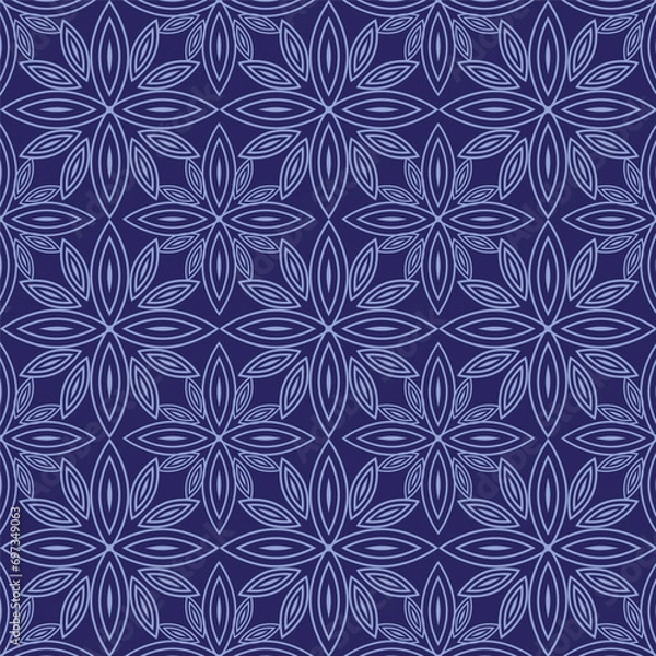 Fototapeta Clean minimal geometric pattern floral texture background design