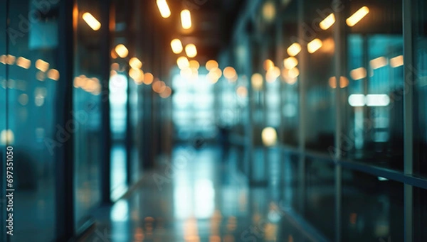 Obraz People passing by, office background