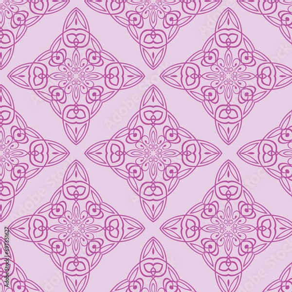 Fototapeta Clean minimal geometric pattern floral texture background design