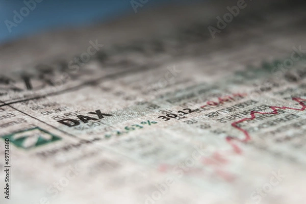 Fototapeta DAX Zeitungskonzept