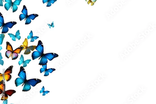 Obraz many butterfly flying isolated on transparent background