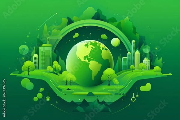 Obraz green planet earth