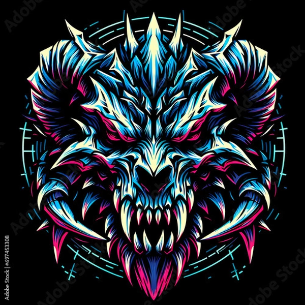 Fototapeta background with a tattoo