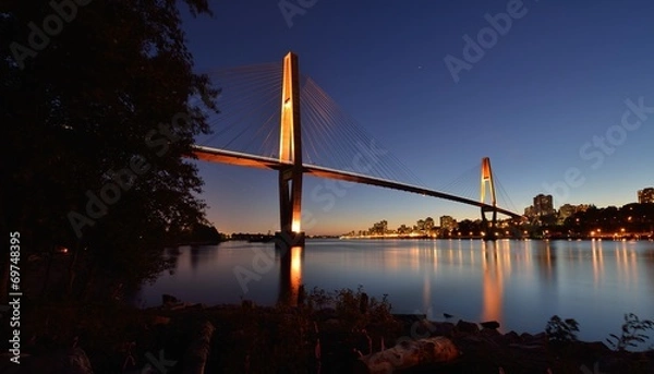 Fototapeta Skybridge between New Westminster and Surrey