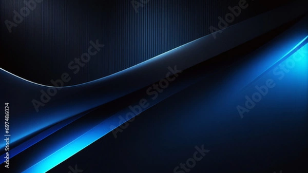 Fototapeta Concepto de tecnología abstracta fondo superpuesto geométrico de rayas azul oscuro. Fondo de vector abstracto dinámico azul marino brillante con líneas diagonales. Color clásico de moda de 2024. Fondo