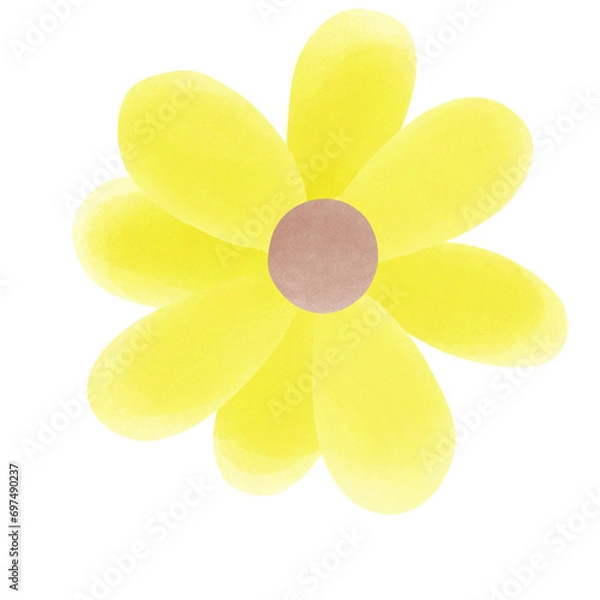 Obraz yellow flower isolated on white