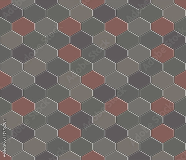 Obraz 3D brick stone pavement 32