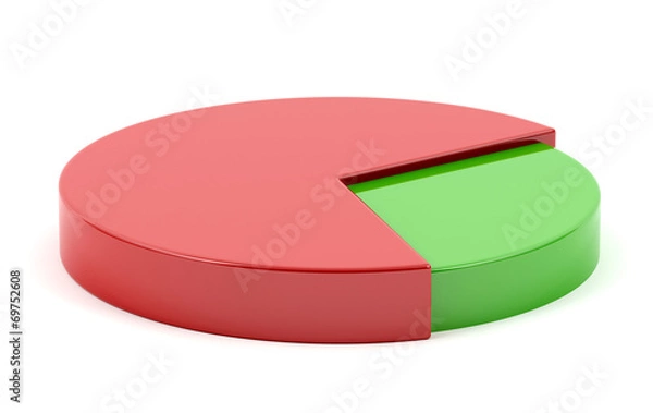 Fototapeta 3d pie chart graph