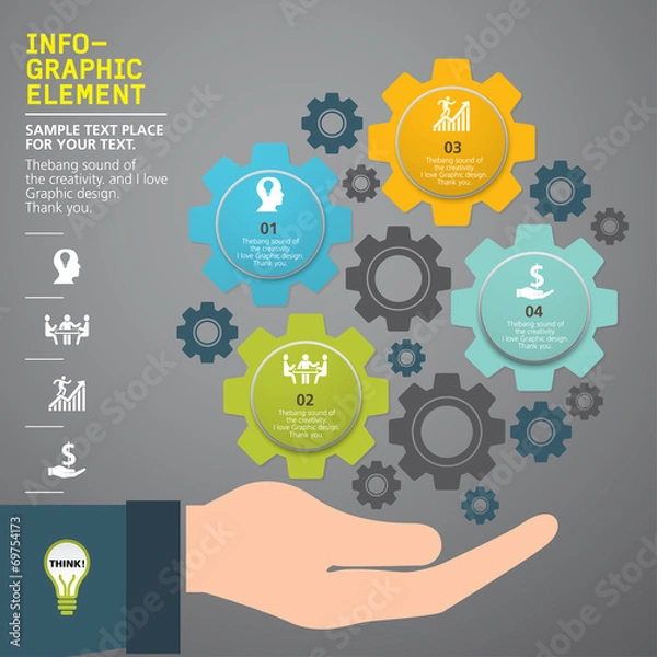 Obraz modern info-grapgic design, vector, template Big idea