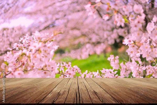 Fototapeta 背景　テーブル　花