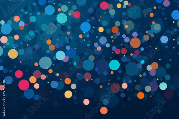 Fototapeta abstract dark blue background with circles