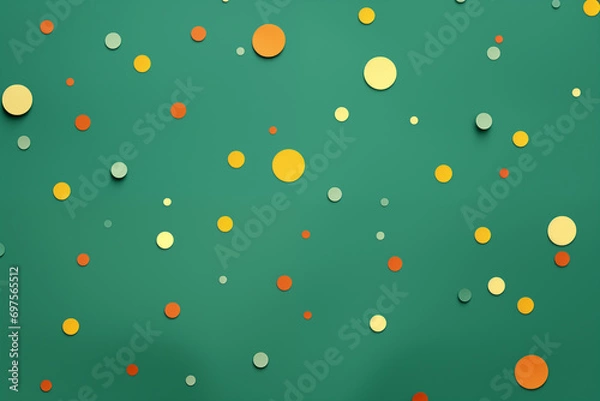 Fototapeta seamless green background with circles