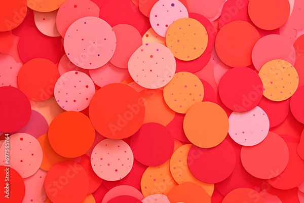 Fototapeta red and orange circles pattern background