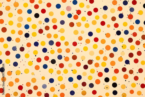 Fototapeta light orange background with multi color circles
