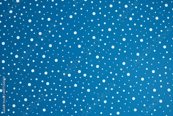 Fototapeta Blue color background with white dots pattern